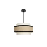 CORNALINA, Lámpara colgante color beige y negro, 40 cm diametro