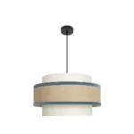 CORNALINA, Lámpara colgante color beige y azul, 50 cm diametro