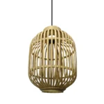 DIEZMA, Colgante natural en bambú Ø28 cm, detalle