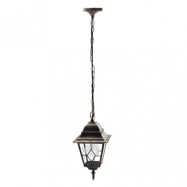 Bootes, colgante farol exterior aluminio, color negro-oro