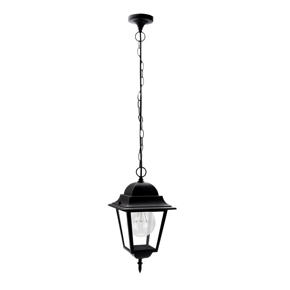 Spica, colgante exterior aluminio negro