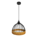 GASTON, Lámpara colgante de Ø25 cm, color negro