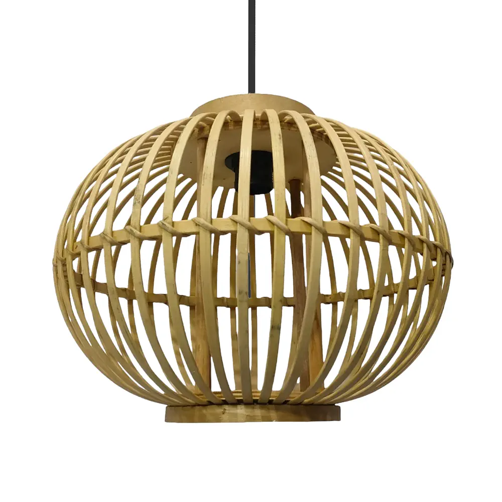 GUIJO, Colgante natural en bambú Ø37 cm, detalle