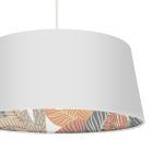 TUNEZ, Lámpara colgante de color blanco con interior estampado, detalle