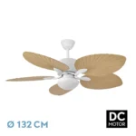 COLLA, Ventilador techo, color blanco/haya