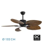 COLLA, Ventilador techo, color negro/marrón