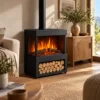 COLUMBIA, Chimenea eléctrica, termoventilador cerámico, 1800W
