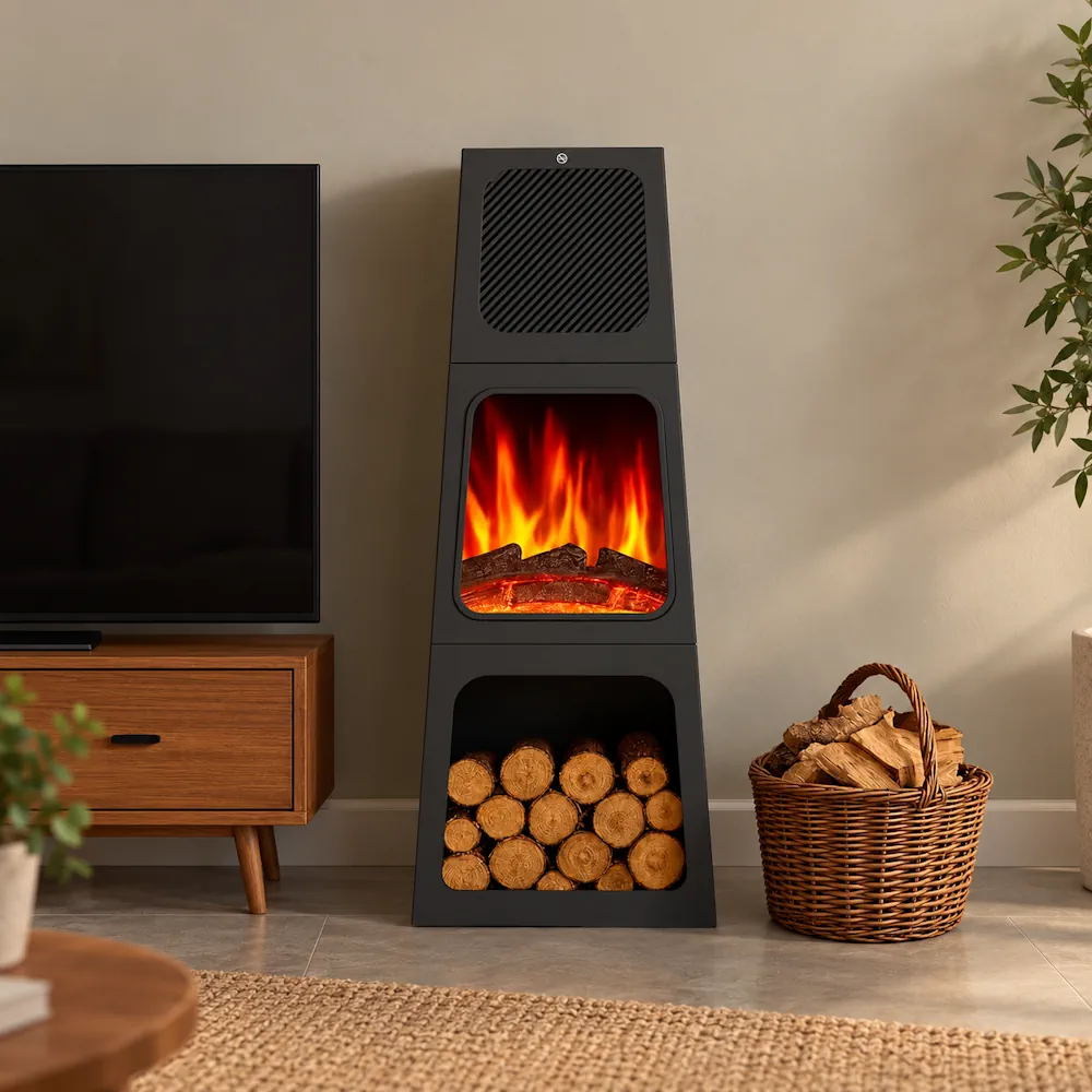 CORNELIUS, Chimenea eléctrica, termoventilador cerámico, 1800W