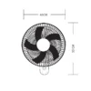 CUDO, Ventilador de pared. Dimensiones