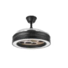CUPIDO, Ventilador aspas retráctiles, color negro-madera