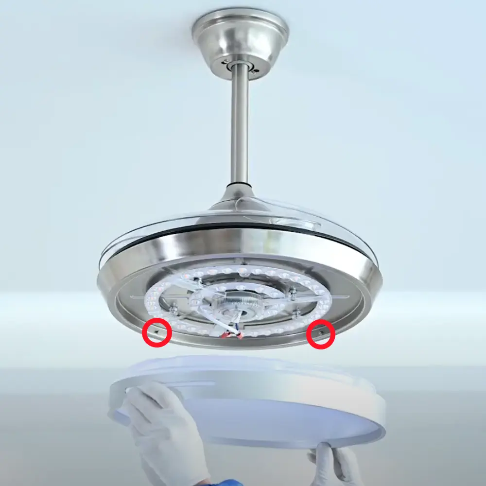 Difusor policarbonato Ø40cm, repuesto ventilador de techo Mbatis