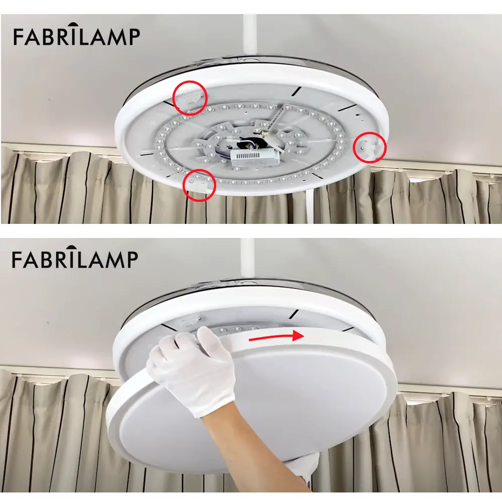 Difusor policarbonato Ø50cm, repuesto ventilador de techo Tracia