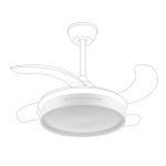 Difusor de repuesto ventilador techo Mbatis, color Blanco, Ø91,4 cm