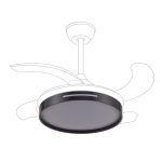 Difusor de repuesto ventilador techo Mbatis, color Negro, Ø91,4 cm
