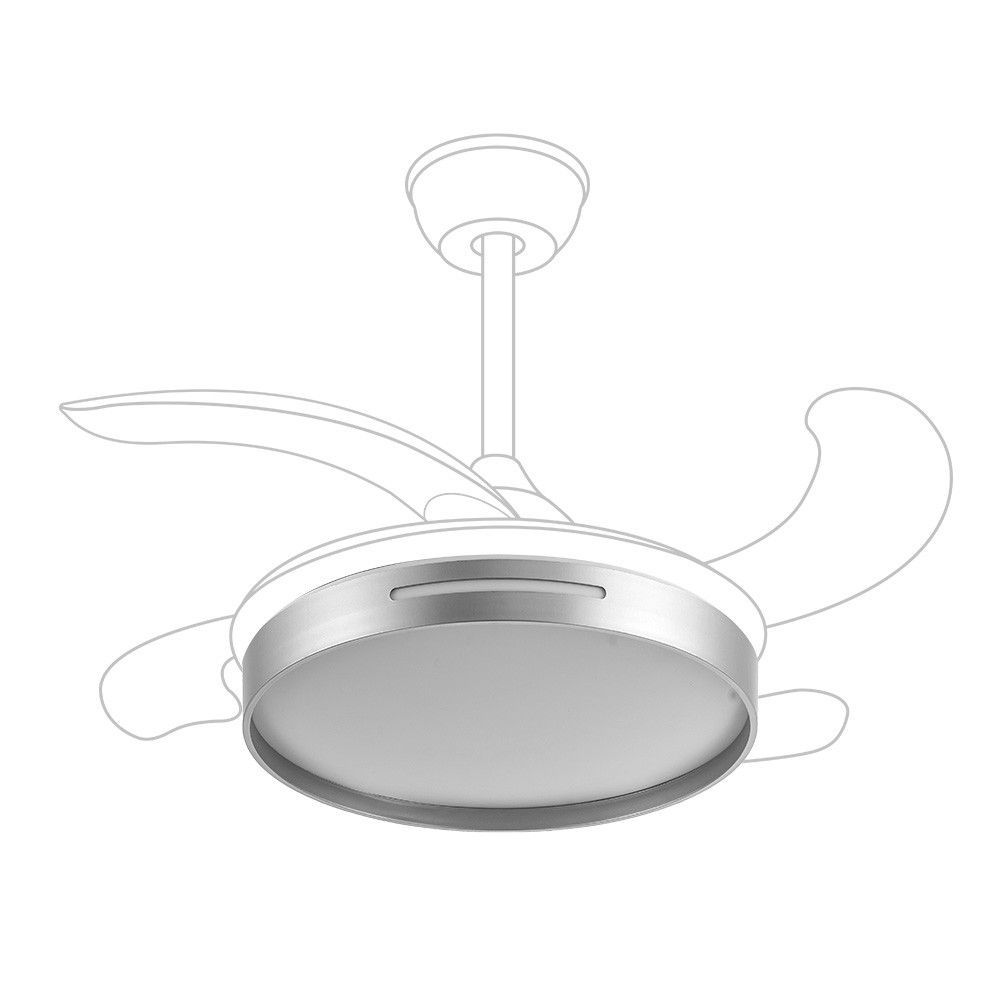 Difusor de repuesto ventilador techo Mbatis, color Níquel, Ø91,4 cm