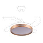 Difusor de repuesto ventilador techo Mbatis, color Oro, Ø91,4 cm