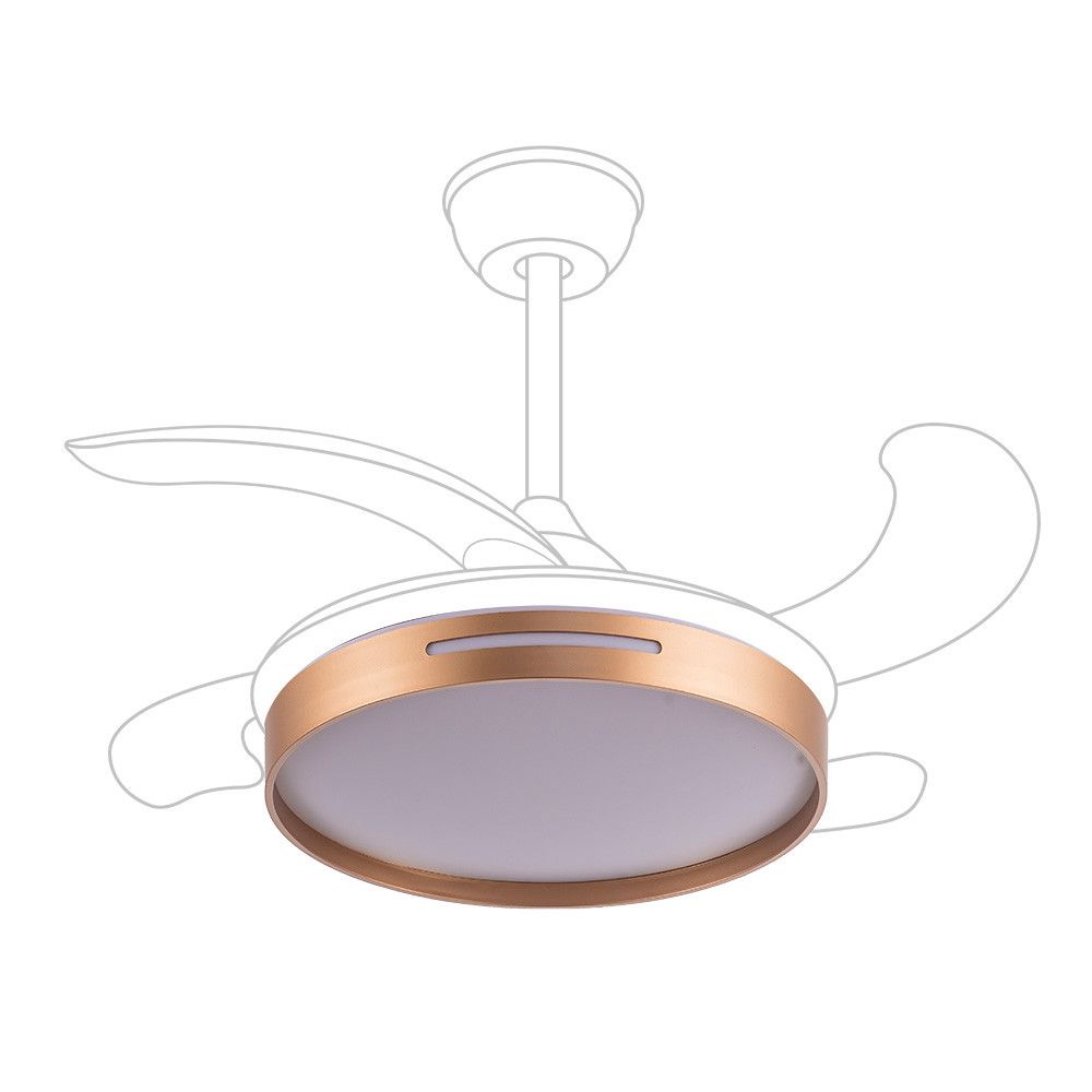 Difusor de repuesto ventilador techo Mbatis, color Oro, Ø91,4 cm
