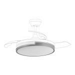 Difusor de repuesto ventilador techo Olimpia, color blanco/gris, Ø107 cm