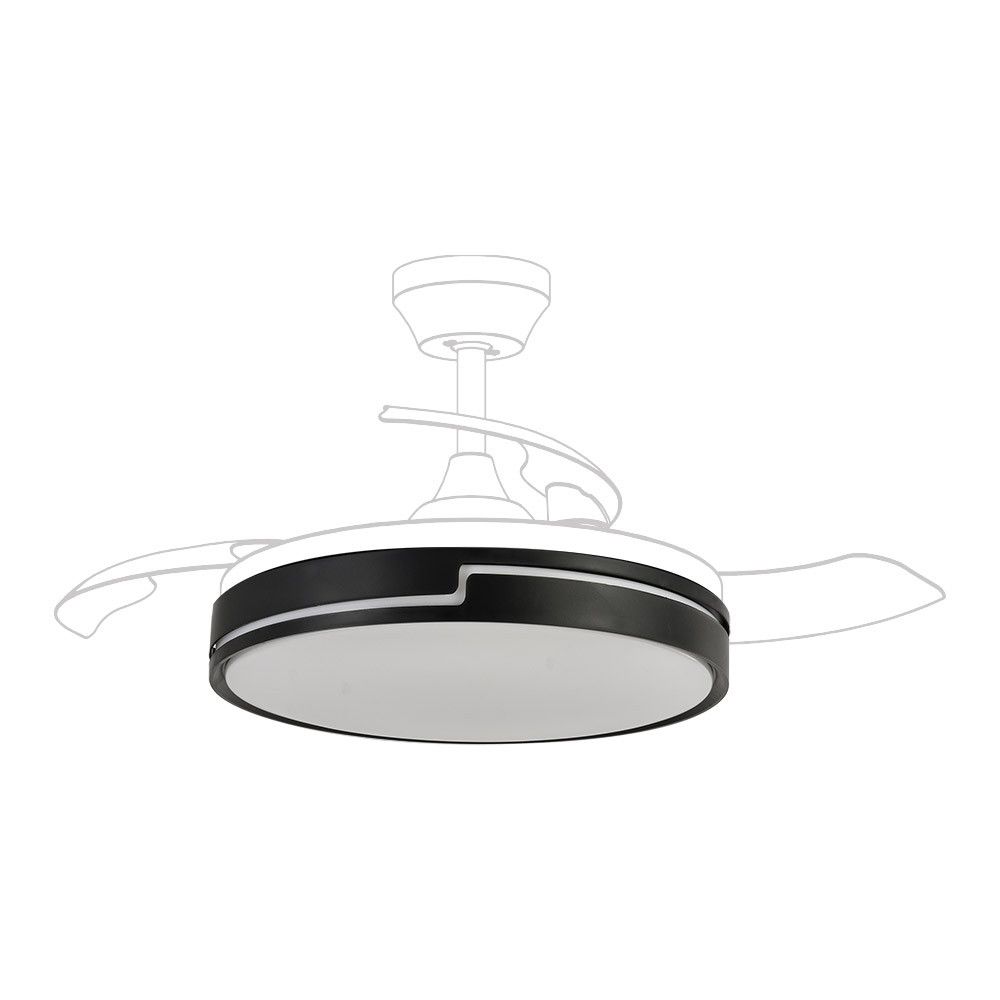 Difusor de repuesto ventilador techo Olimpia, color negro, Ø107 cm