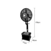 DILUVIO, Ventilador con pulverización de agua, dimensiones