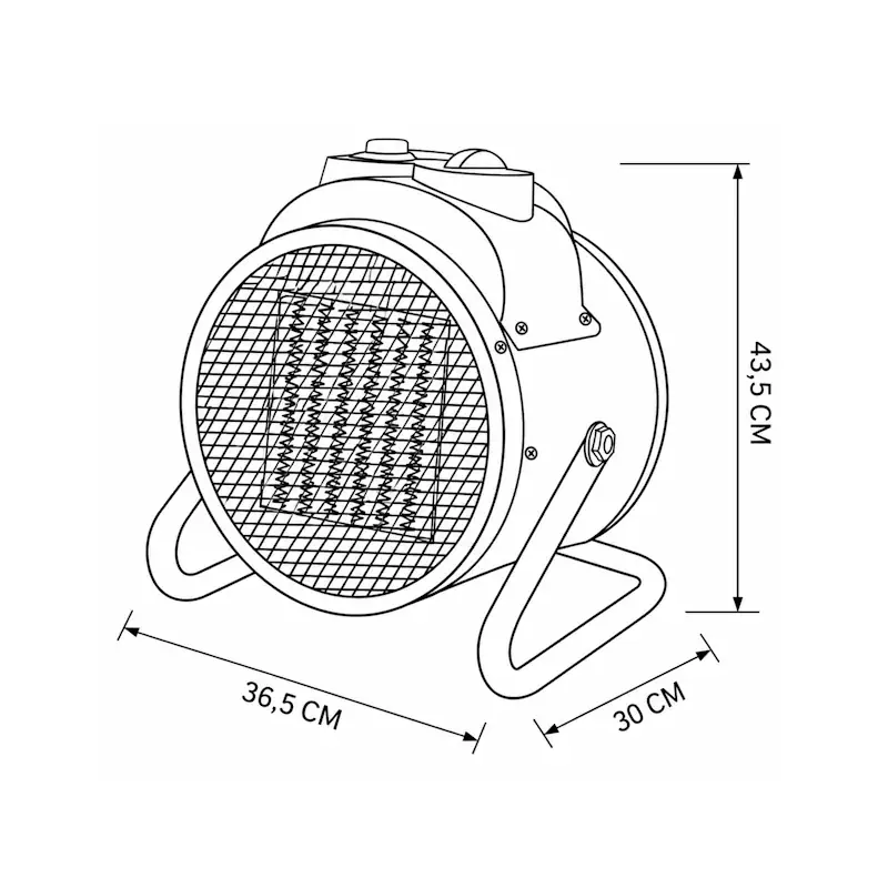 DOVER, Calefactor industrial 9000W