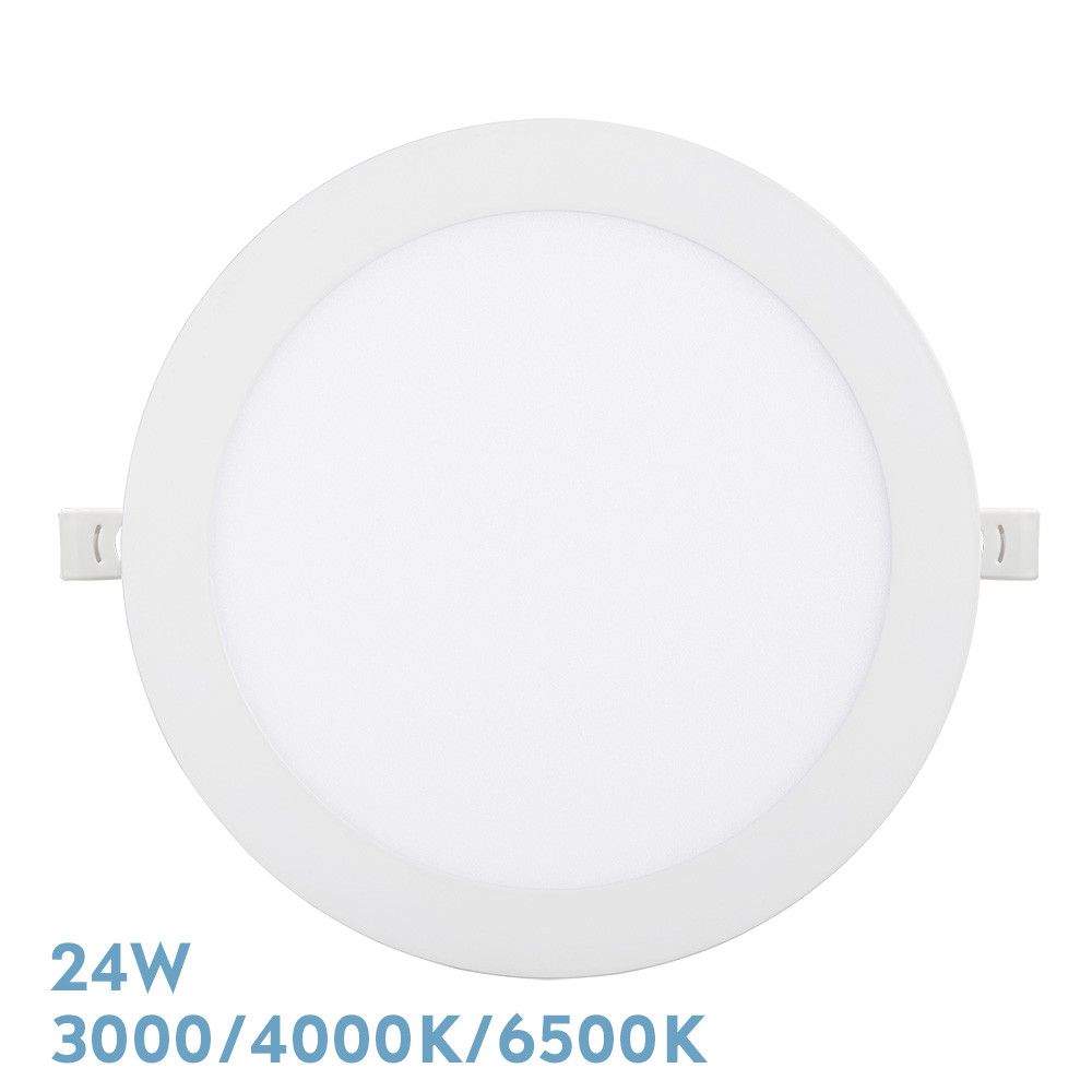 SILEX, Downlight LED Redondo 24W (Ø22,5 cm), Blanco, Selector color de luz