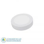 DIORITA, Plafón LED Blanco Redondo 12W (Ø17 cm) Selector color de luz