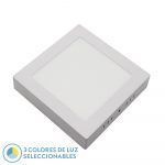 GABRO, Plafón LED Blanco Cuadrado 24W (29x29 cm) Selector color de luz