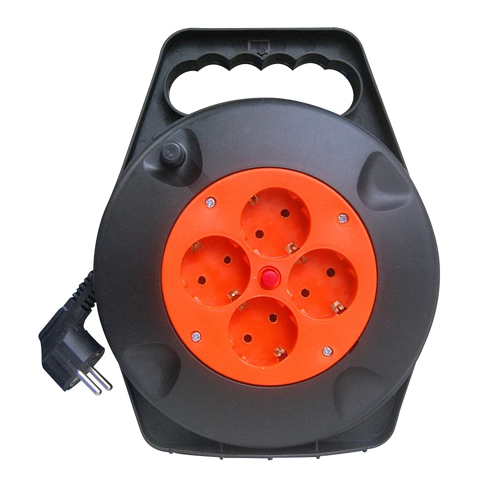Alargador enrollable 4 enchufes