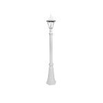 Spica, farola exterior aluminio blanco, altura regulable
