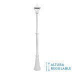 Spica, farola exterior aluminio blanco, altura regulable