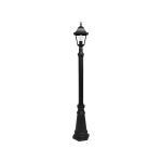 Spica, farola exterior aluminio negro, altura regulable