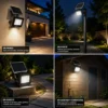 Focos led solares, distintas posibles colocaciones
