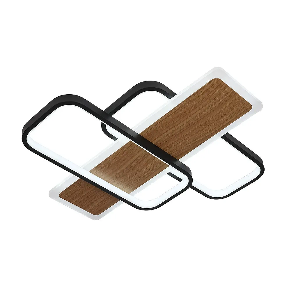FORQUETA, Plafón led 120W, color negro madera