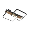 FRONDELLA, Plafón led 76W, color negro madera