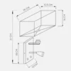 GABRIEL, Aplique de pared para cabecero de cama, dimensiones