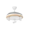 GLADIATOR, Ventilador techo aspas retráctiles, color blanco-haya