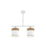 CLOE, Colgante lámpara de 2 apliques, color Blanca/Madera clara