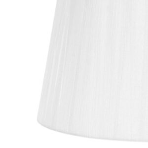 LAURA, pantalla tela para lámparas, plisada, color blanco, detalle
