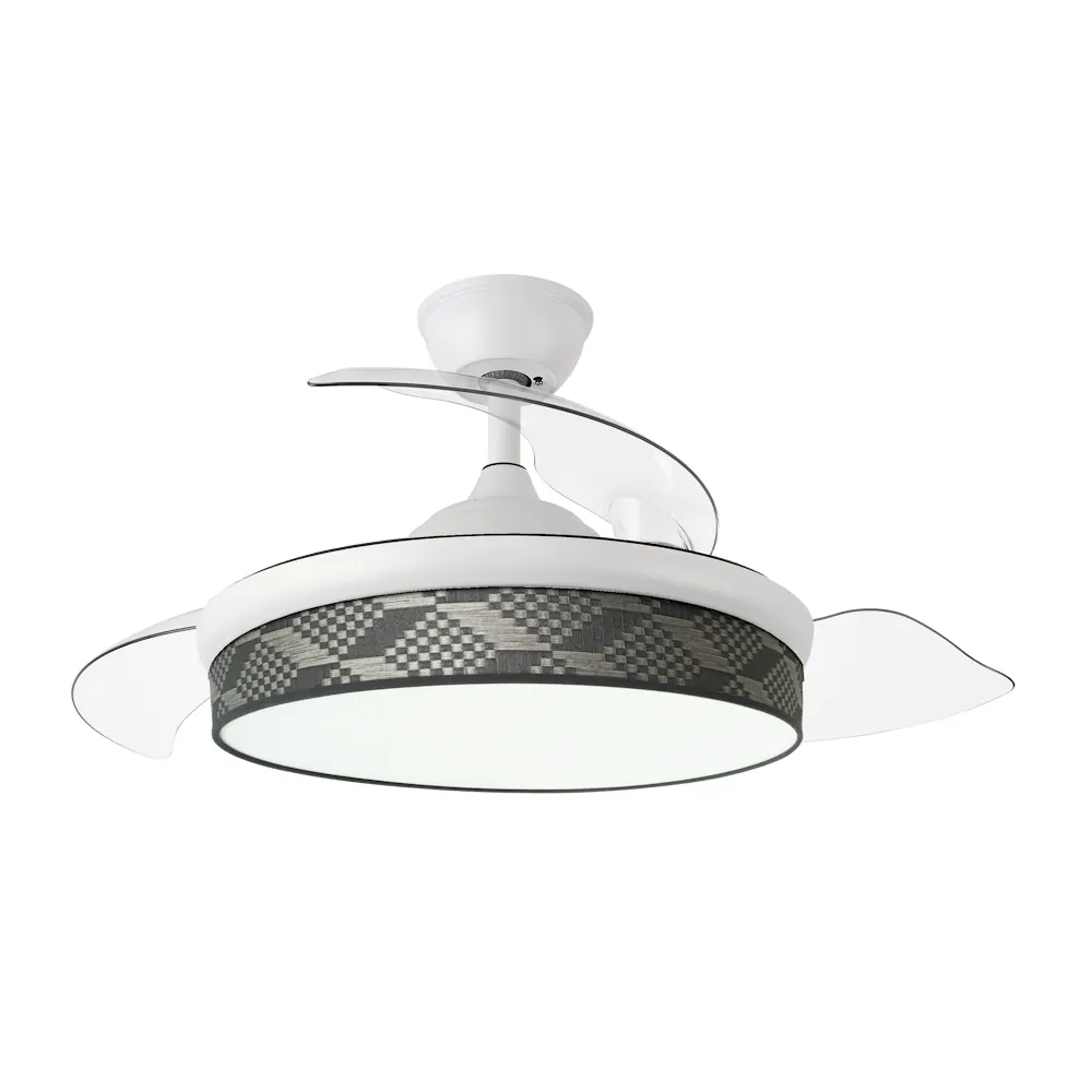 MODA, Ventilador de techo color blanco/tetris gris