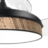 MODA, Ventilador de techo color negro/cañizo oscuro