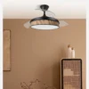 MODA, Ventilador de techo color negro/cañizo oscuro