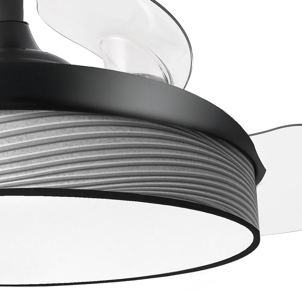 MODA, Ventilador de techo color negro/surco gris