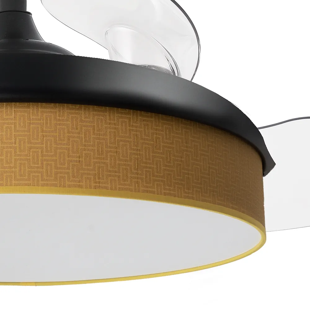 MODA, Ventilador de techo color negro/amarillo