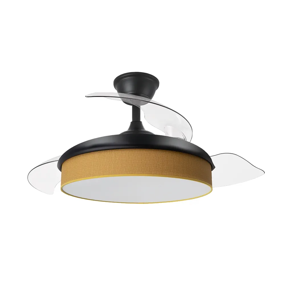 MODA, Ventilador de techo color negro/amarillo