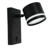 ORTIGA, Aplique de pared, color negro