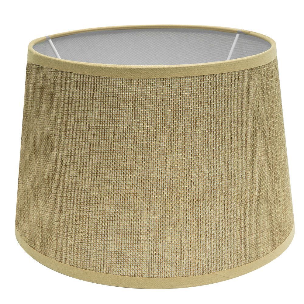 IRENE, pantalla lámpara color beige, tela de saco
