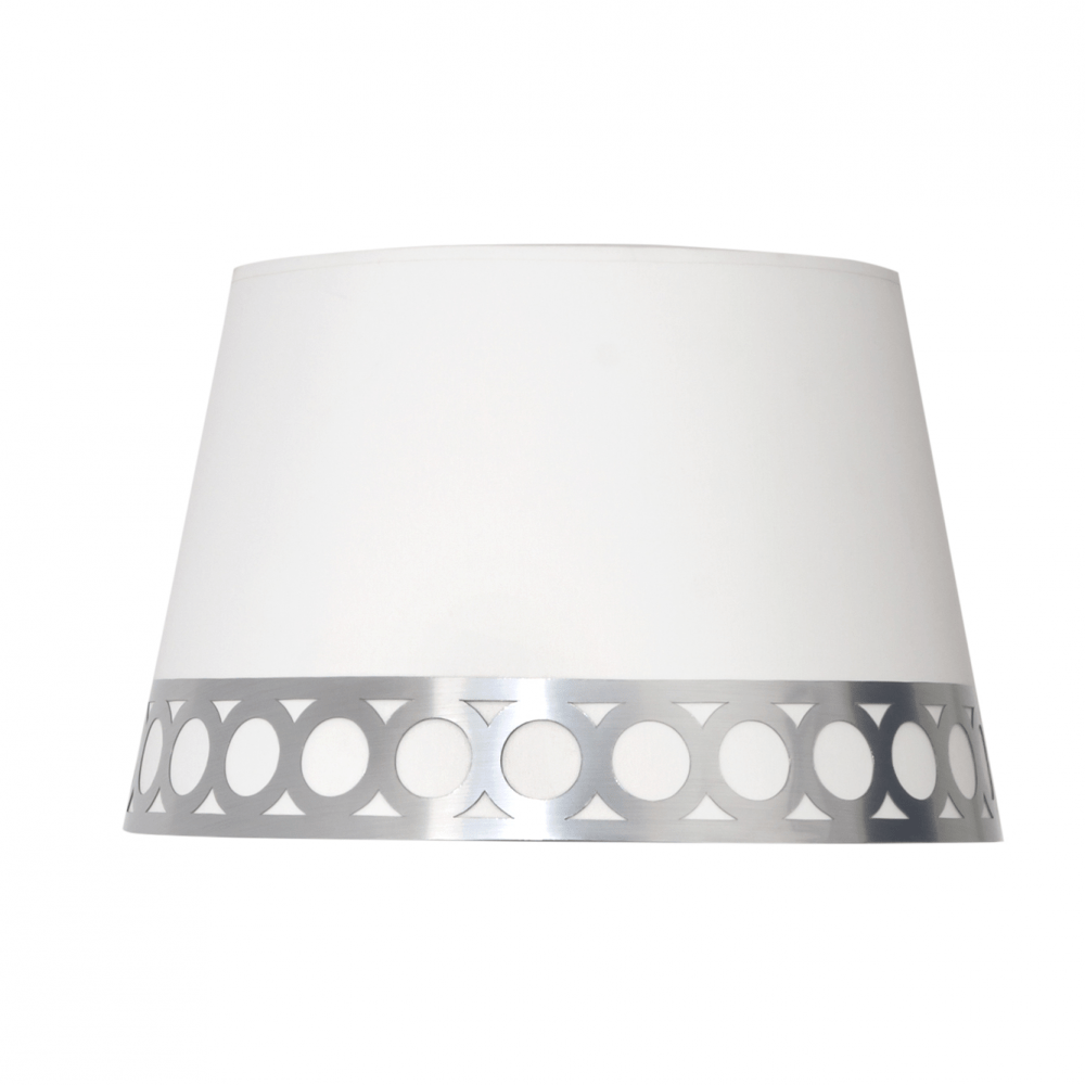 DALIA, Pantalla lámpara blanco/plata