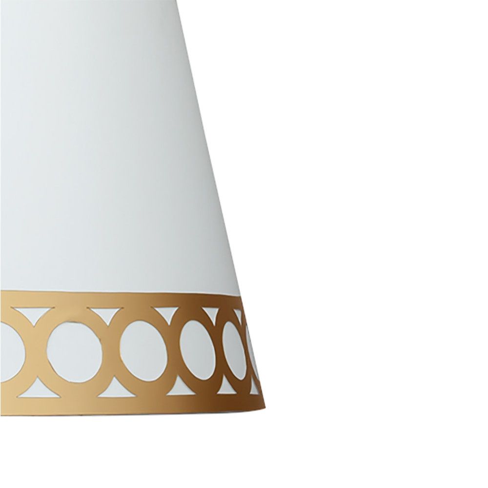 DALIA, Pantalla lámpara blanco/oro