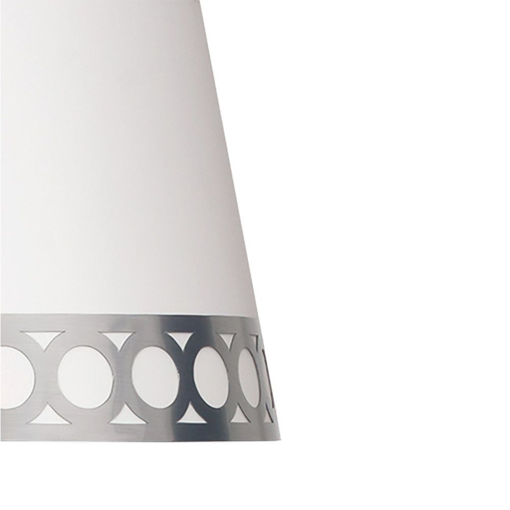 DALIA, Pantalla lámpara blanco/plata